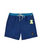 Psycho Bunny Warwick Color Blocked Slim Fit Swim Trunks