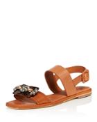 Tory Burch Women's Delaney Embellished Leather Sandals