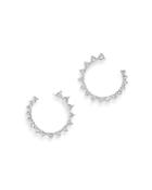 Bloomingdale's Diamond Front-to-back Hoop Earrings In 14k White Gold, 1.0 Ct. T.w. - 100% Exclusive