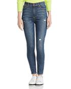 Alice + Olivia Good High-rise Distressed Ankle Skinny Jeans In Born To Run