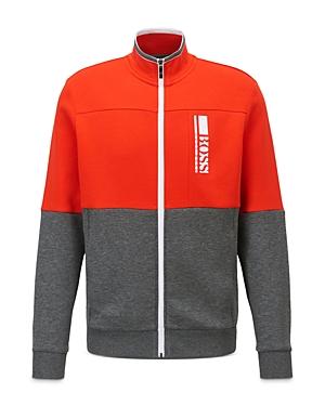 Boss Skaz Color Block Zip Up Sweater
