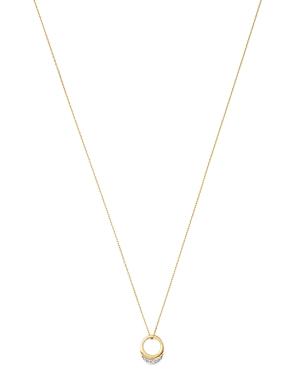 Adina Reyter 14k Yellow Gold Tiny Pave Diamond Petal Necklace, 16