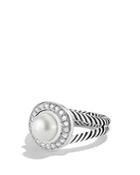 David Yurman Petite Cerise Ring With Pearl & Diamonds