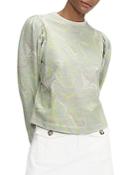 Ted Baker Marble Print Puff Sleeve Sweatshirt
