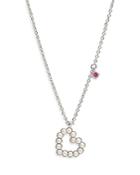 Nadri Imitation Pearl Open Heart Pendant Necklace, 16