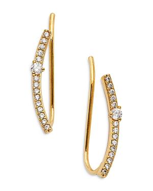 Nadri Cubic Zirconia Bar Ear Climbers