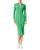 Alcina Ribbed Knit Shirt Dress