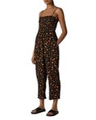 Whistles Aster Floral Textured Jumpsuit
