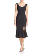 Black Halo Jeera Flounce Hem Sheath Dress