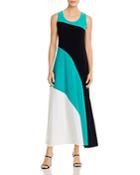 Calvin Klein Sleeveless Color-block Maxi Dress