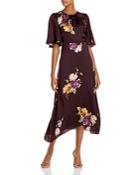 Rebecca Taylor Floral Print Midi Dress