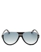Tom Ford Flat Top Aviator Sunglasses, 61mm