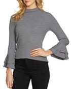 1.state Ribbed Bell Sleeve Top