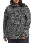 Karen Kane Plus Jacquard Mock Neck Top