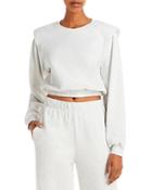 Blanknyc Cropped Strong Shoulder Sweatshirt