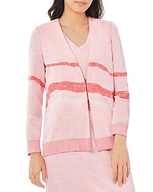 Misook Printed Long Sleeve Cardigan