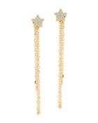 Moon & Meadow 14k Yellow Gold Diamond Star Chain Drop Earrings - 100% Exclusive