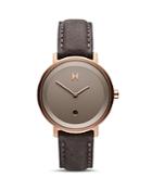 Mvmt Signature Ii Brown Leather Strap Watch, 34mm