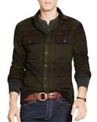 Polo Ralph Lauren Plaid Twill Suede Elbow Classic Fit Button Down Shirt