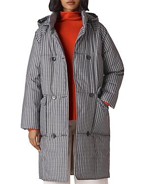 Whistles Checked Longline Puffer Coat