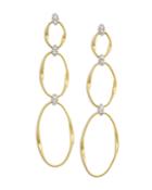 Marco Bicego 18k Yellow Gold Onde Triple Link Post Earrings
