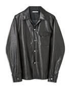 Our Legacy Venice Faux Leather Regular Fit Shirt Jacket