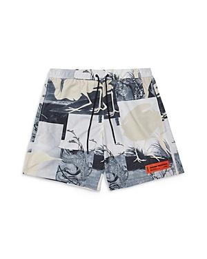 Heron Preston Hp Cutout Print Swim Trunks