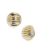 Baublebar Alora Pave Striped Ball Stud Earrings In Gold Tone