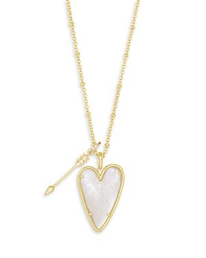 Kendra Scott Ansley Heart And Arrow Pendant Necklace, 32