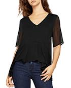 Bcbgeneration Sheer-sleeve High/low Top