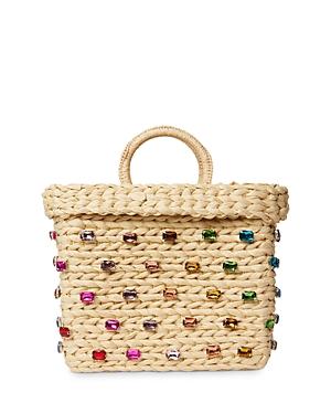 Btb Los Angeles Skylar Embellished Straw Tote