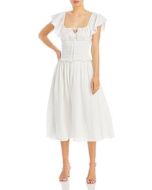 Charina Sarte Smocked Midi Dress