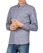 The Kooples Embroidered Micro Check Slim Fit Button-down Shirt