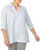 Foxcroft Plus Angel 34 Tiles Print Shaped Tunic