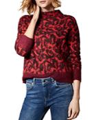 Karen Millen Brushed Leopard Jacquard Sweater