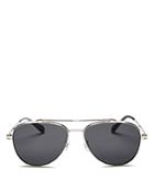 Oliver Peoples Unisex Rikson Brow Bar Aviator Sunglasses, 56mm