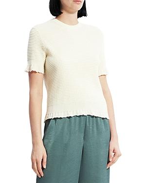 Theory Textured Short Sleeve Sweater