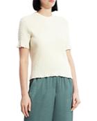 Theory Textured Short Sleeve Sweater