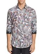 Robert Graham Peacock Feather Classic Fit Button-down Shirt