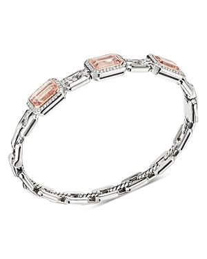 David Yurman Novella Three-stone Bracelet With Morganite And Pave Diamonds