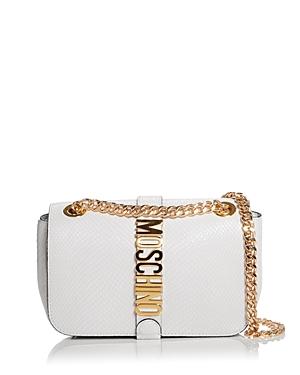 Moschino Snake Embossed Leather Crossbody