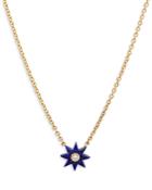 Colette Jewelry 18k Yellow Gold Galaxia Gray Diamond & Lapis Twinkle Pendant Necklace, 16