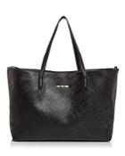 Love Moschino Embossed Logo Leather Tote