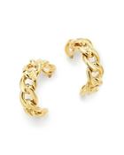 Zoe Chicco 14k Yellow Gold Medium Curb Chain Huggie Hoop Earrings