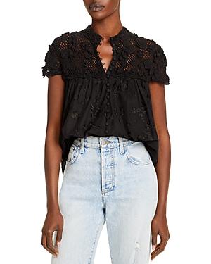 Alice And Olivia Ilaria Crochet Top