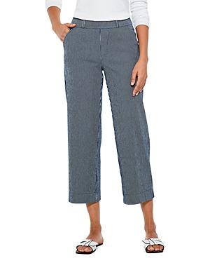 Nic+zoe Railroad Striped Wide Leg Capri Pants