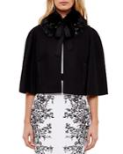 Ted Baker Lex Faux Fur-collar Cropped Cape