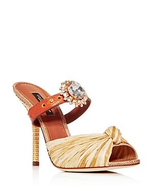 Dolce & Gabbana Women's Embellished High-heel Slide Sandals