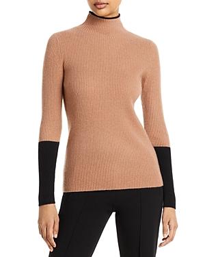 C By Bloomingdale's Ribbed Color Blocked Cashmere Sweater - 100% Exclusive