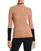 C By Bloomingdale's Ribbed Color Blocked Cashmere Sweater - 100% Exclusive